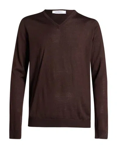 Paolo Ragazzini Man Sweater Dark Brown Size 42 Wool