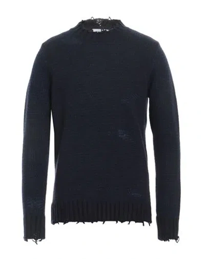 Paolo Ragazzini Man Sweater Midnight Blue Size 42 Wool