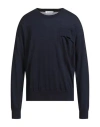 Paolo Ragazzini Man Sweater Midnight Blue Size L Merino Wool In Blue