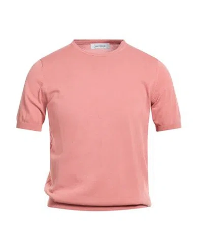 Paolo Ragazzini Man Sweater Salmon Pink Size M Cotton