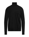 Paolo Ragazzini Man Turtleneck Black Size 40 Wool In Black