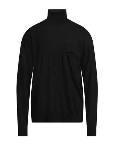 Paolo Ragazzini Man Turtleneck Black Size 40 Wool