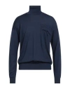 Paolo Ragazzini Man Turtleneck Blue Size 44 Wool