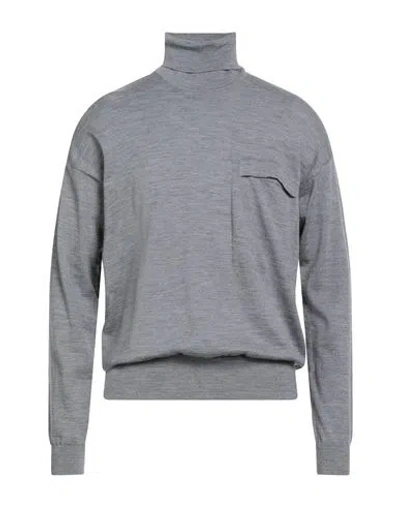 Paolo Ragazzini Man Turtleneck Light Grey Size 42 Wool In Gray