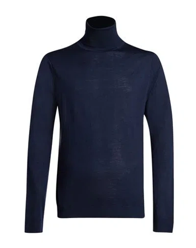 Paolo Ragazzini Man Turtleneck Midnight Blue Size 36 Wool