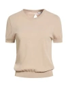 Paolo Ragazzini Woman Sweater Beige Size 4 Viscose, Polyamide In Sand