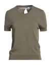 Paolo Ragazzini Woman Sweater Military Green Size 4 Viscose, Polyamide