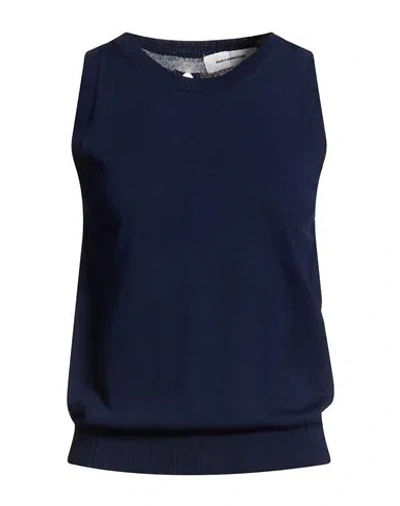 Paolo Ragazzini Woman Sweater Navy Size 4 Viscose, Polyamide In Blue