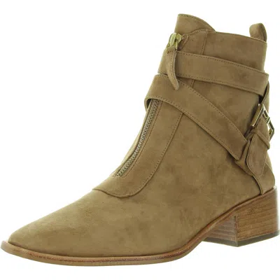 Paolo Womens Buckle Faux Suede Ankle Boots In Multi