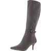 Paolo Womens Zipper Knee-high Boots In Grey