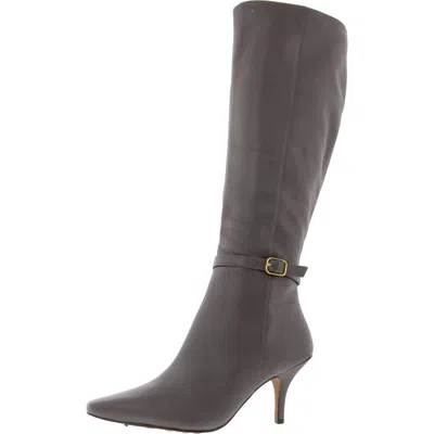 Paolo Womens Zipper Knee-high Boots In Grey