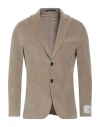 Paoloni Man Blazer Beige Size 40 Cotton, Elastane In Beige