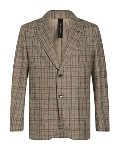 Paoloni Man Blazer Beige Size 40 Virgin Wool, Cashmere In Multi