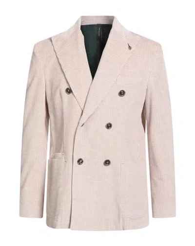 Paoloni Man Blazer Beige Size 44 Cotton In Sand