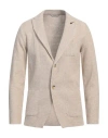 Paoloni Man Blazer Beige Size 38 Cotton, Acrylic In Beige