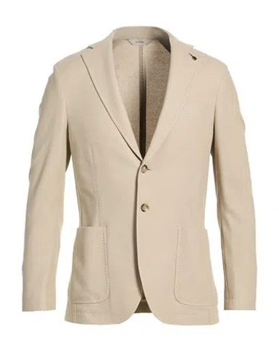 Paoloni Man Blazer Beige Size 46 Cotton In Neutral