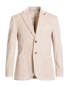 Paoloni Man Blazer Beige Size 46 Cotton In Neutral