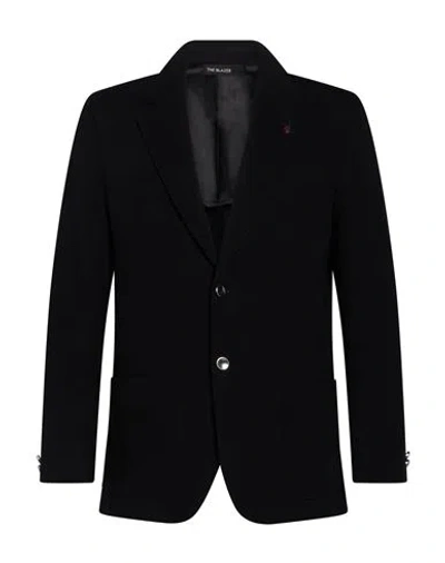 Paoloni Man Blazer Black Size 40 Cotton, Elastane