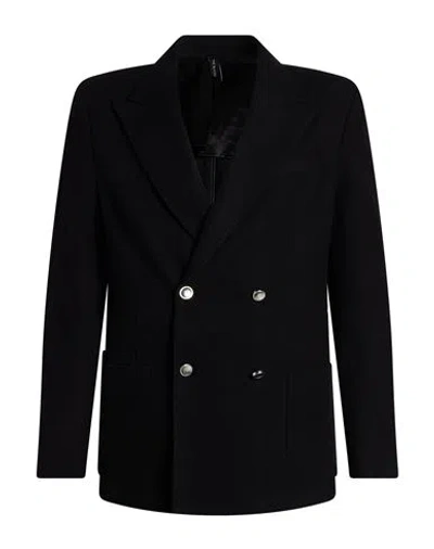Paoloni Man Blazer Black Size 40 Wool, Polyamide, Cashmere, Elastane