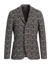Paoloni Man Blazer Black Size 42 Cotton, Elastane