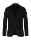 Paoloni Man Blazer Black Size 42 Cotton, Elastane