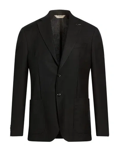 Paoloni Man Blazer Black Size 44 Virgin Wool
