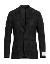 Paoloni Man Blazer Black Size 46 Virgin Wool, Polyamide, Elastane