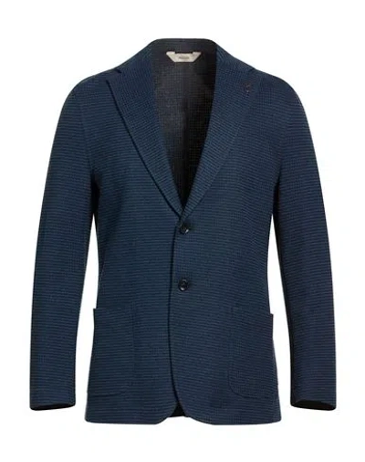 Paoloni Man Blazer Blue Size 40 Cotton