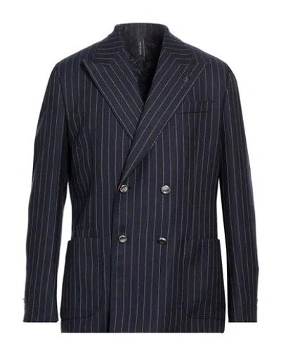 Paoloni Man Blazer Blue Size 40 Virgin Wool