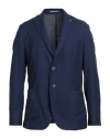 Paoloni Man Blazer Blue Size 42 Virgin Wool In Blue