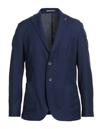 Paoloni Man Blazer Blue Size 42 Virgin Wool