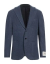 Paoloni Man Blazer Blue Size 42 Virgin Wool, Polyamide