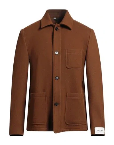 Paoloni Man Blazer Brown Size 36 Wool, Polyamide