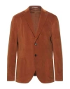Paoloni Man Suit Jacket Tan Size 40 Cotton, Elastane In Brown