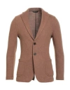 Paoloni Man Blazer Camel Size 36 Wool, Polyamide In Sand