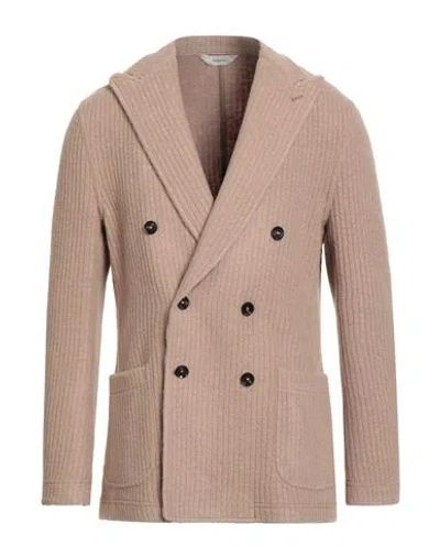Paoloni Man Blazer Camel Size 38 Virgin Wool, Polyamide In Sand
