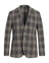 Paoloni Man Blazer Camel Size 40 Cotton, Linen, Polyester, Elastane In Beige