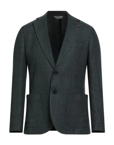 Paoloni Man Blazer Dark Green Size 42 Wool, Polyester, Polyamide