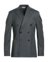 Paoloni Man Blazer Dark Green Size 44 Wool, Elastane In Gray