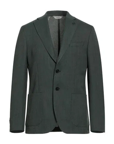 PAOLONI PAOLONI MAN BLAZER GREEN SIZE 42 WOOL