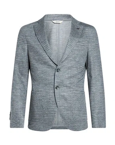 Paoloni Man Blazer Grey Size 36 Virgin Wool, Cotton In Gray