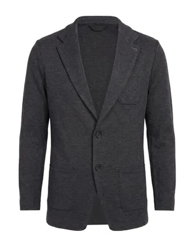 Paoloni Man Blazer Grey Size 36 Wool, Acrylic In Blue