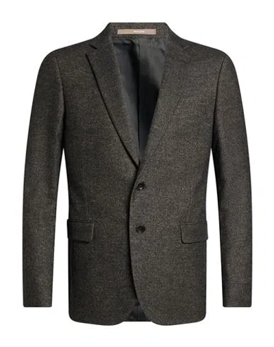 Paoloni Man Blazer Grey Size 38 Wool, Polyester, Polyamide, Elastane