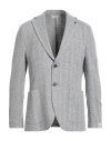Paoloni Man Blazer Grey Size 40 Viscose, Wool, Polyester In Gray