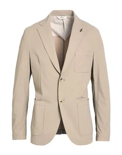 Paoloni Man Blazer Grey Size 42 Polyamide, Elastane In Brown