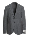 Paoloni Man Blazer Grey Size 44 Virgin Wool, Polyamide In Gray