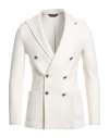 Paoloni Man Blazer Ivory Size 38 Wool, Polyamide In White