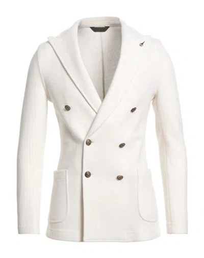 Paoloni Man Blazer Ivory Size 38 Wool, Polyamide In White