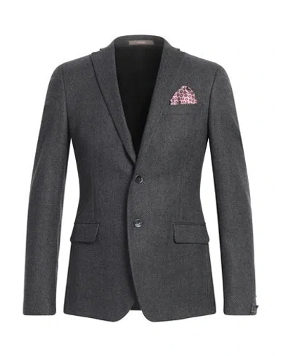 Paoloni Man Blazer Lead Size 44 Virgin Wool In Grey