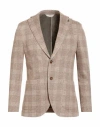 Paoloni Man Blazer Light Brown Size 40 Cotton, Polyamide In Brown